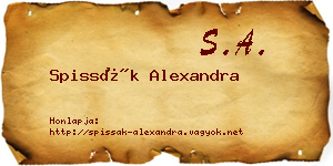 Spissák Alexandra névjegykártya